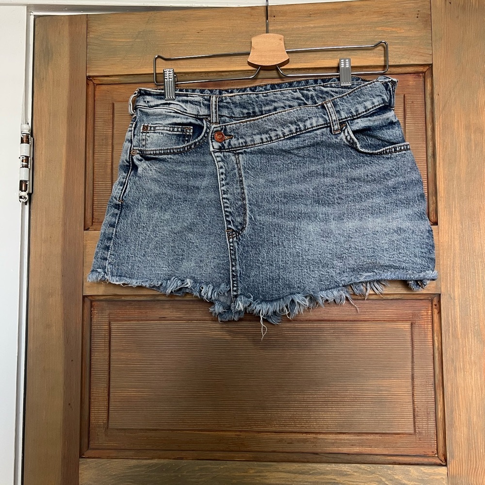 Pilcro Denim Frayed Hem Women's Skort